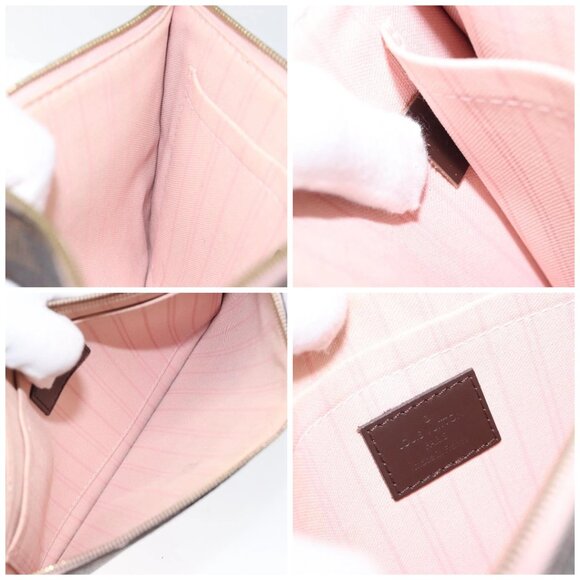 LOUIS VUITTON Damier Ebene Neverfull MM Pouch Accessory Pouch LV Auth 116283 - Picture 15 of 16